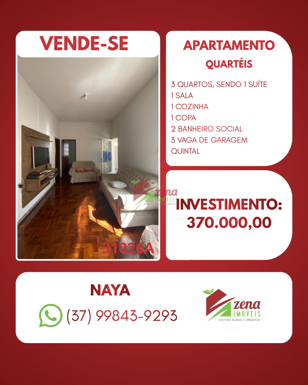Apartamento > venda > Quartéis